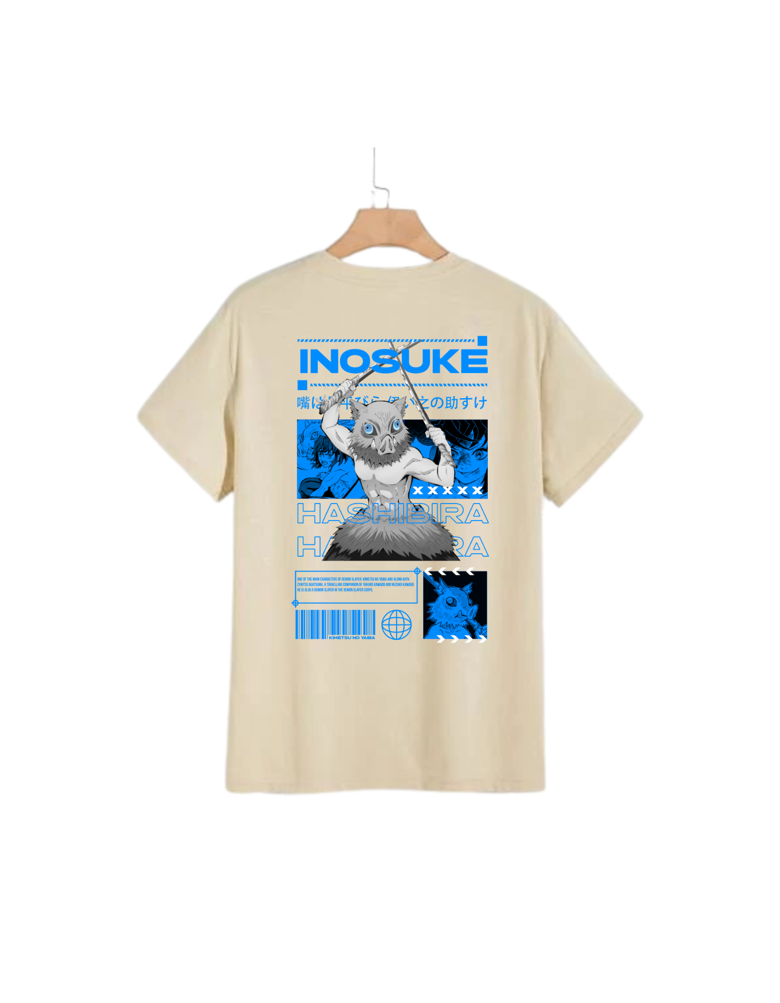 Inoske DEMON SLAYER  oversized tee 240gsm