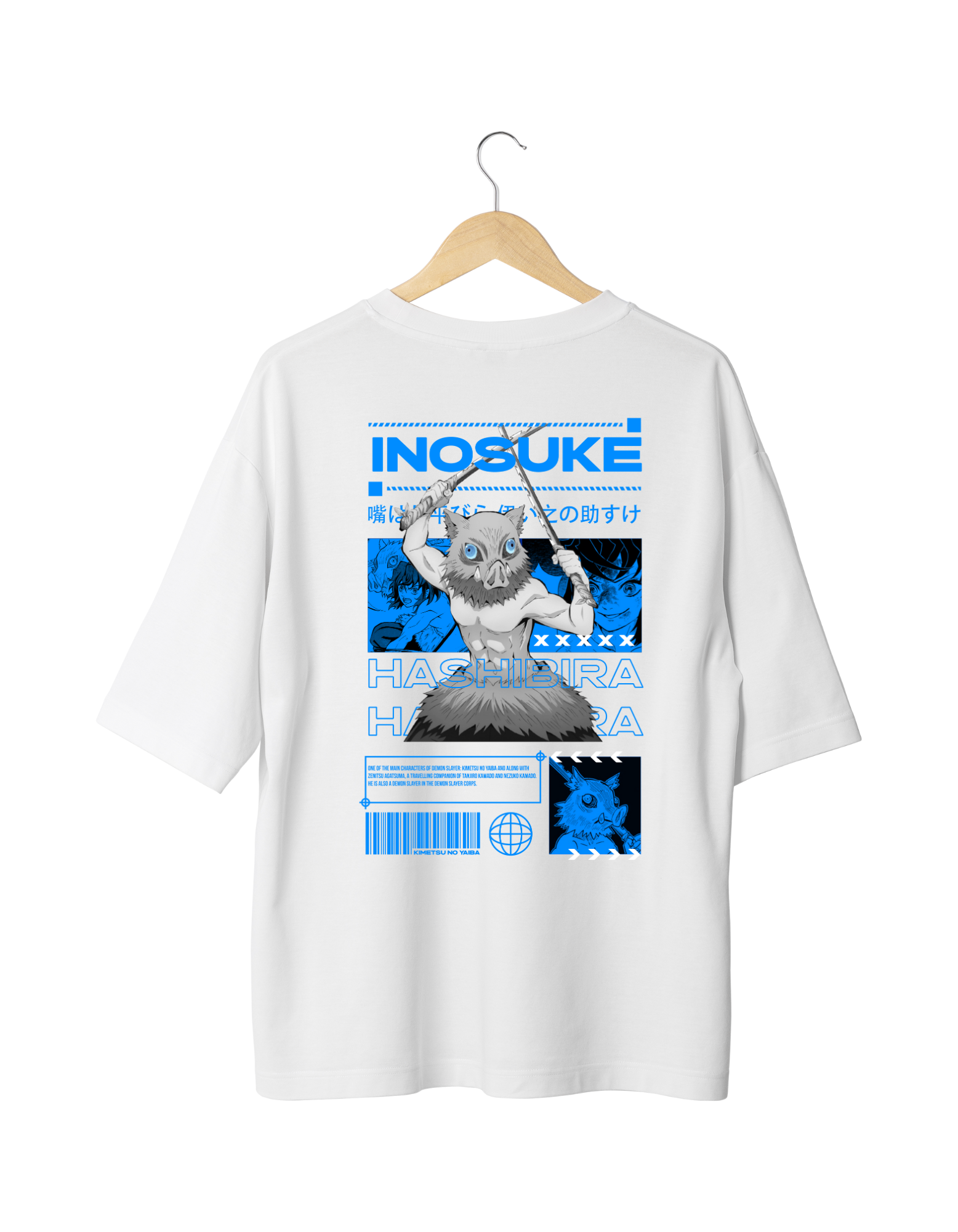 Inoske DEMON SLAYER  oversized tee 240gsm