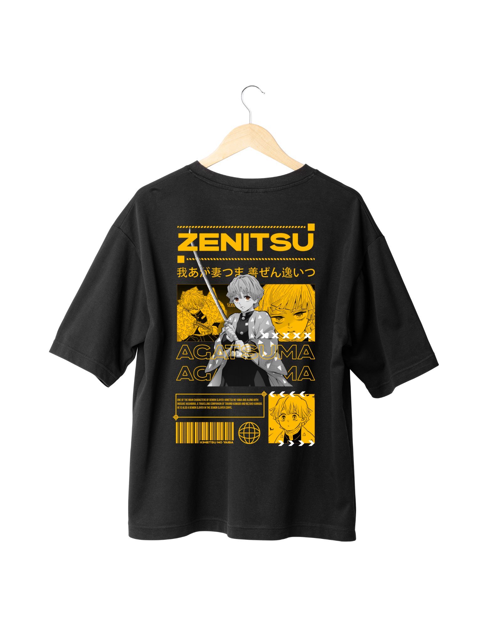 Zenitsu DEMON SLAYER oversized tee 240gsm