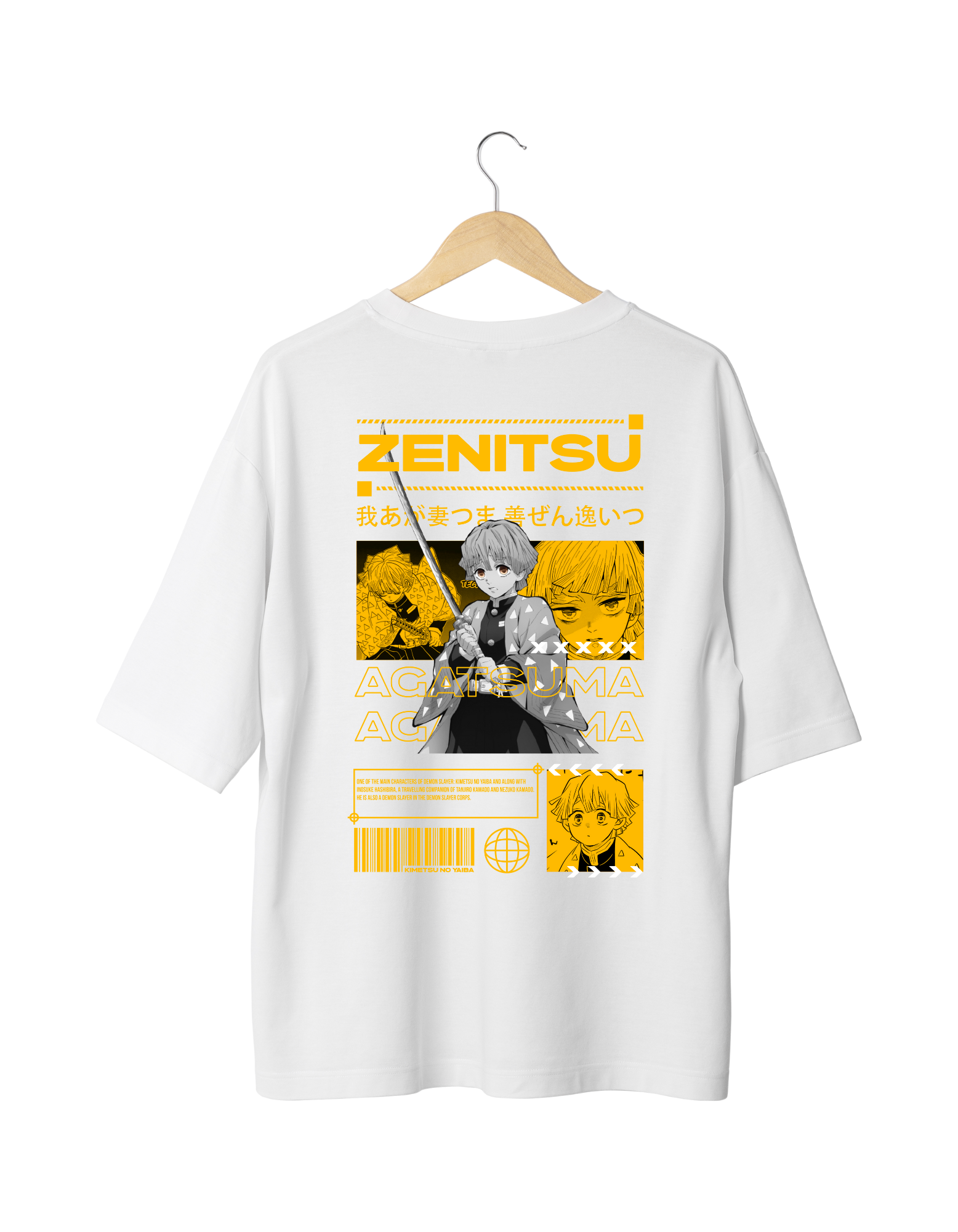 Zenitsu DEMON SLAYER oversized tee 240gsm