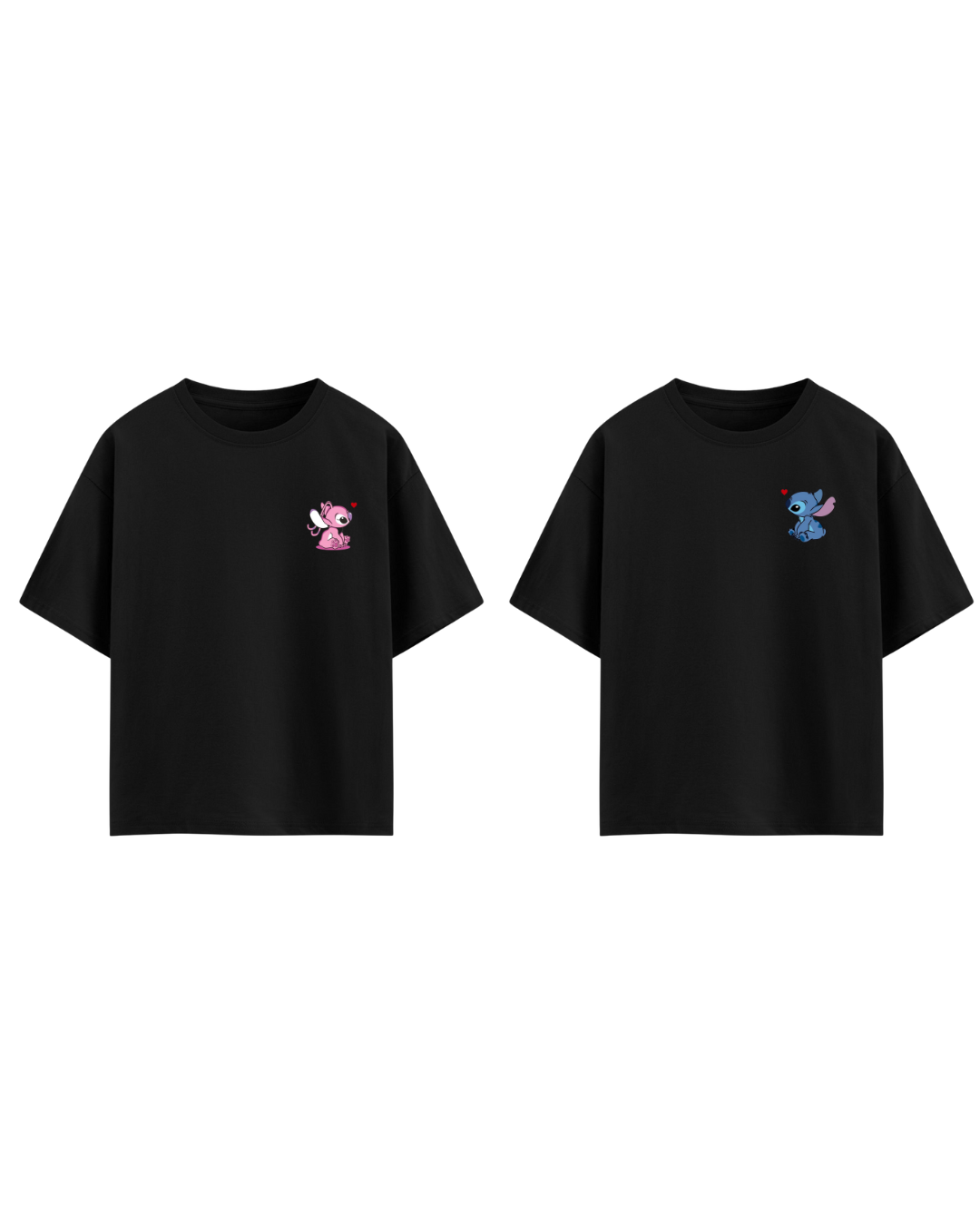 stitch couple matching oversized tee pack of 2