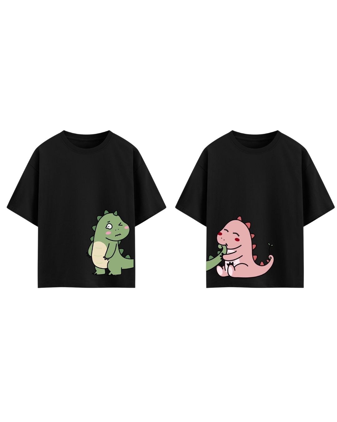 Dino oversized couple tee - pack of 2