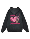 Lovely Caffeinated acid wash hoodie