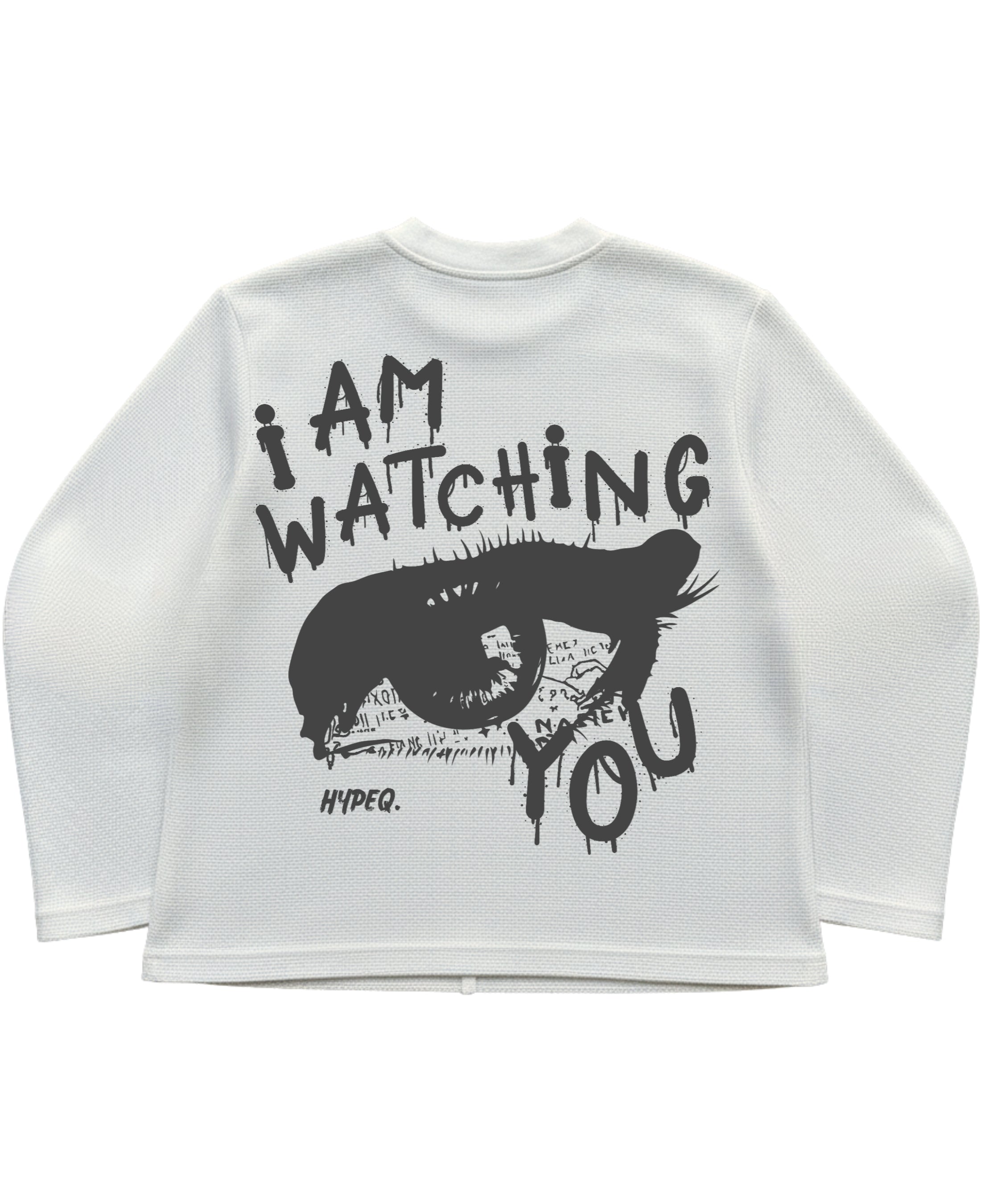 Off-white waffle knit oversized full-sleeve Back Design