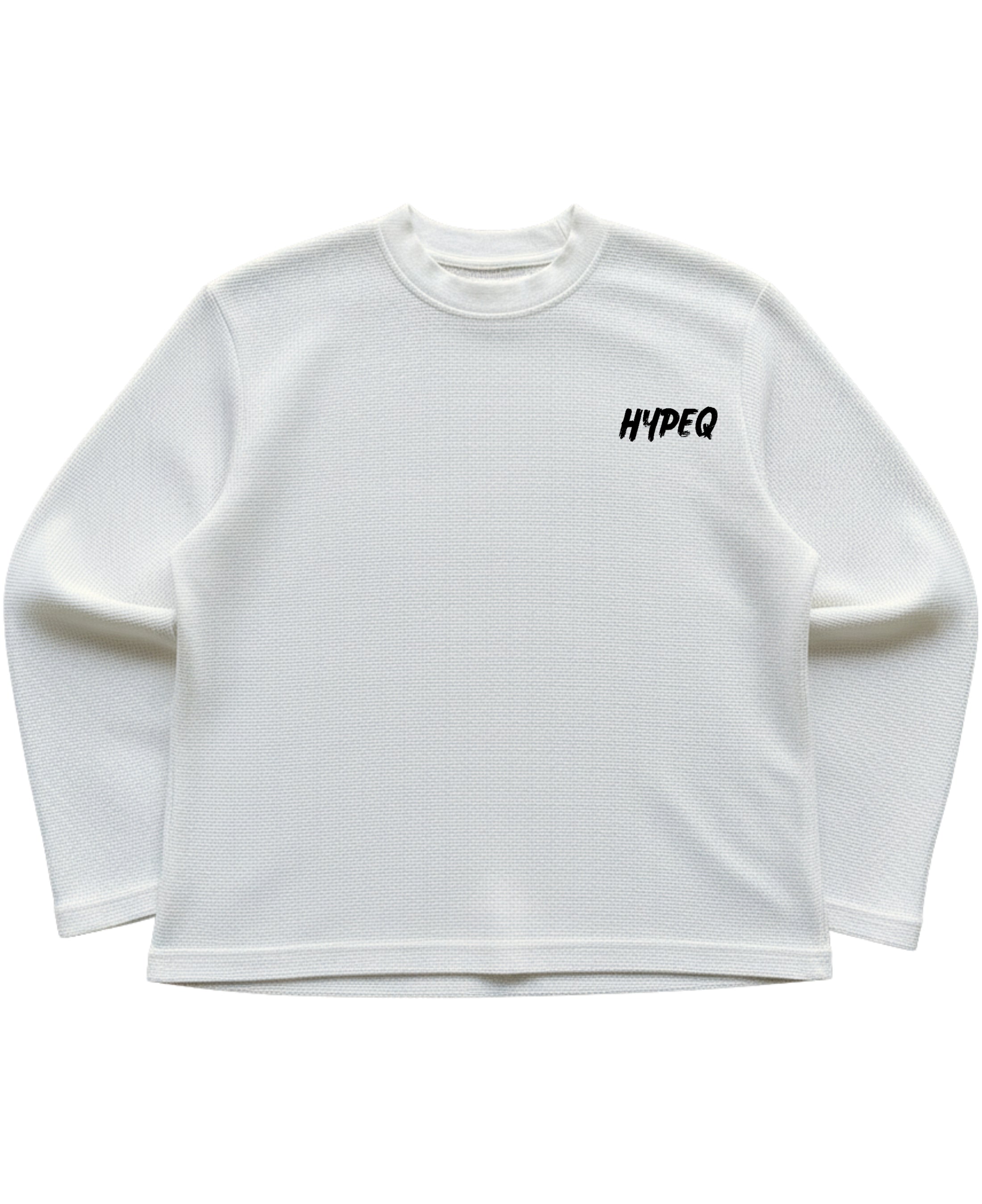 Off-white waffle knit oversized full-sleeve Front Design