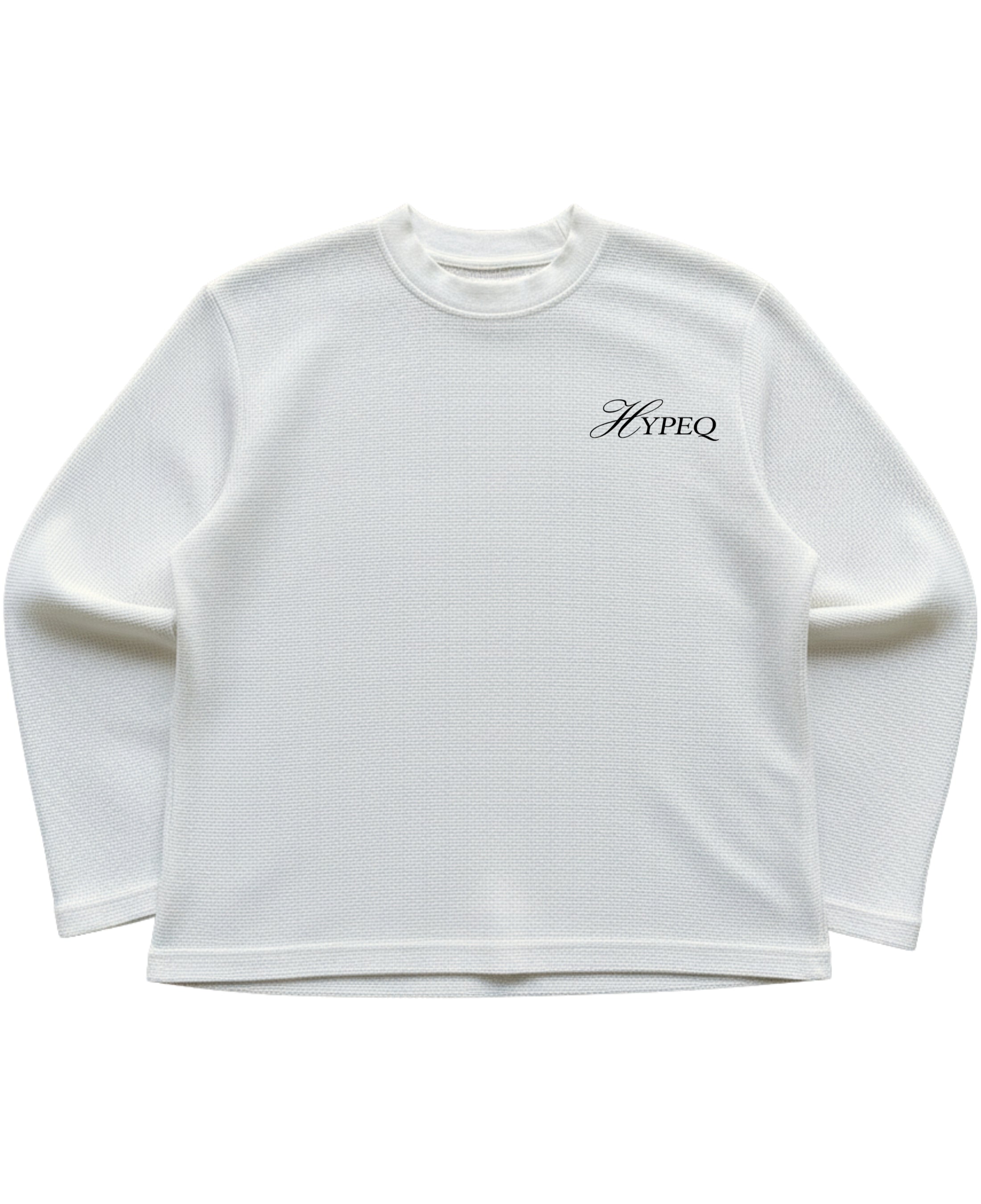 Off-white waffle knit oversized full-sleeve Front Design