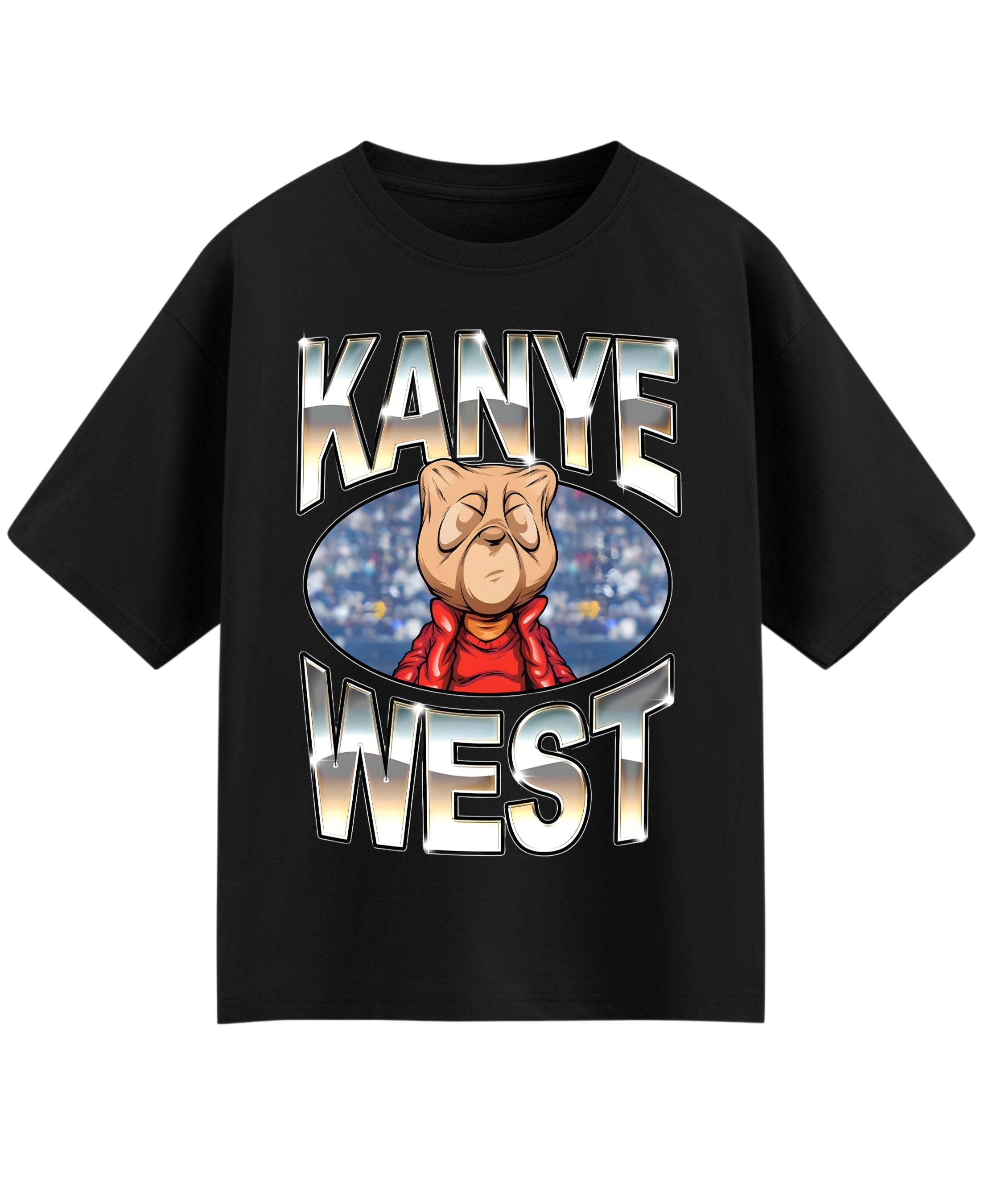 Black Oversized T-shirt Front Design