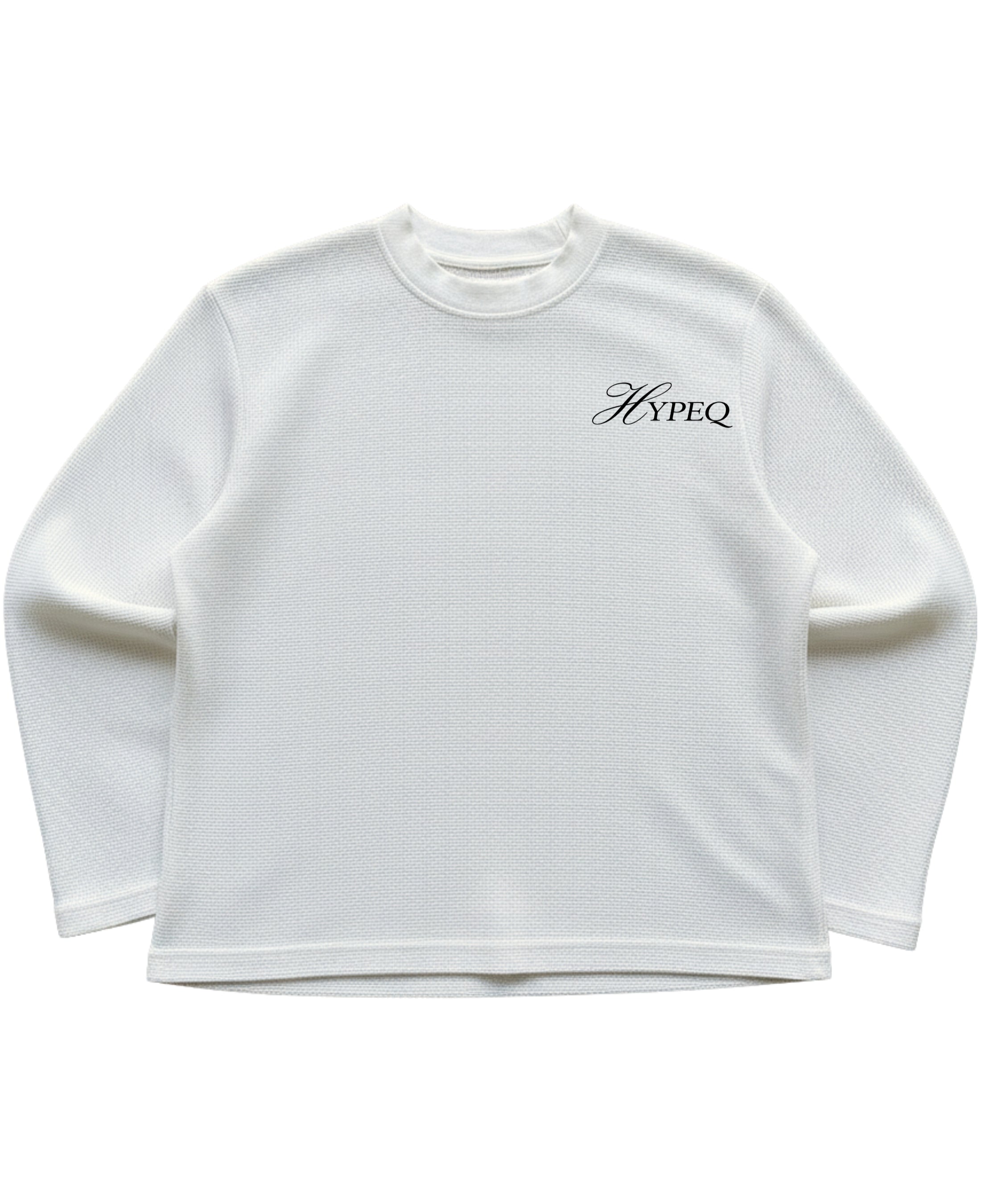 Off-white waffle knit oversized full-sleeve Front Design