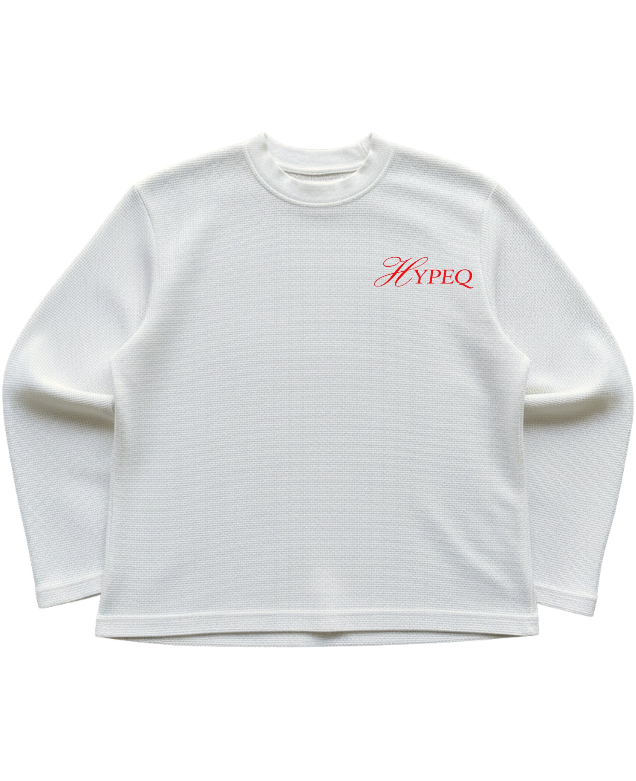 Off-white waffle knit oversized full-sleeve Front Design