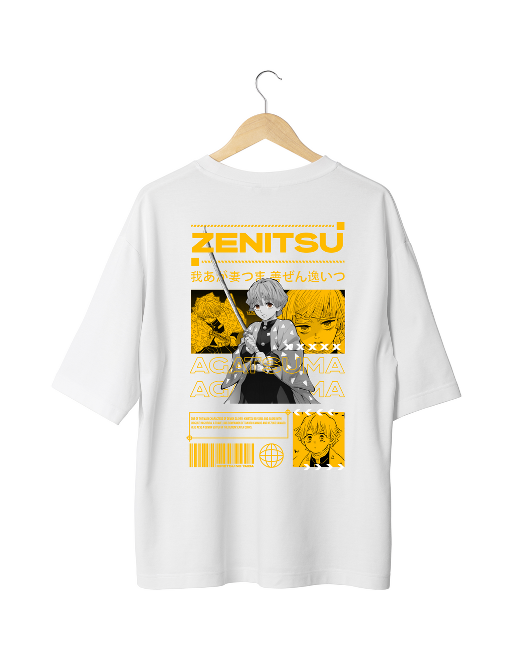 Zenitsu DEMON SLAYER oversized tee 240gsm